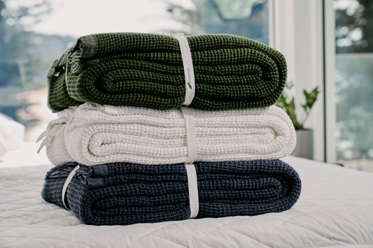 Organic Cotton Waffle Blankets