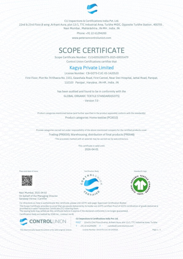 GOTS Certified Organic Cotton Hand Towels