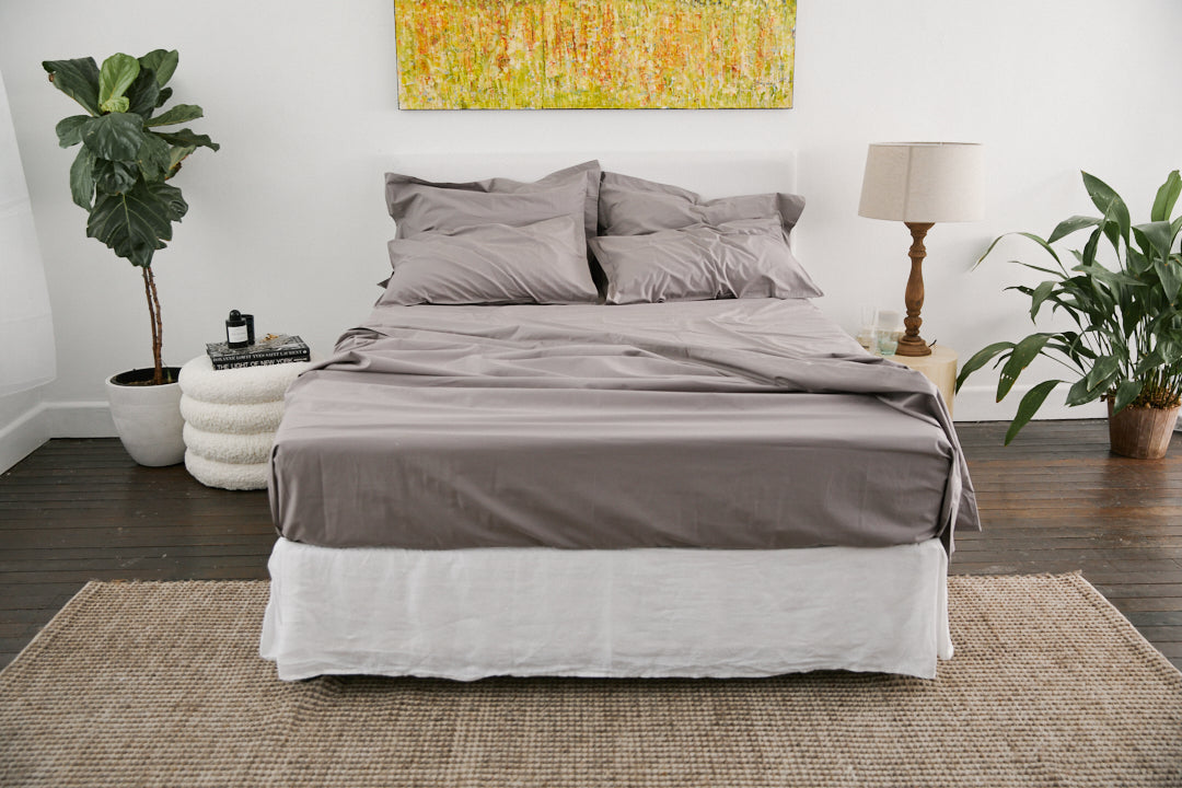 Organic Cotton Sheet Separates - Charcoal