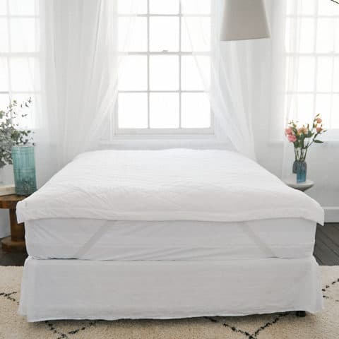 Organic Cotton Quilted Mattress Pad w/Strong Elastic Straps - Twin Organic  Co